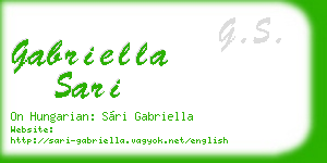 gabriella sari business card